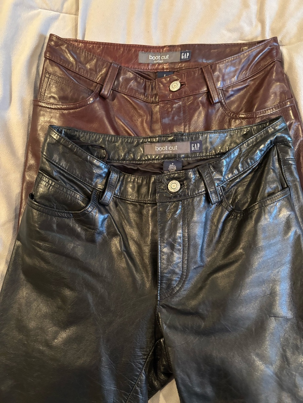 GAP Vintage Leather Bootcut Pants Duo